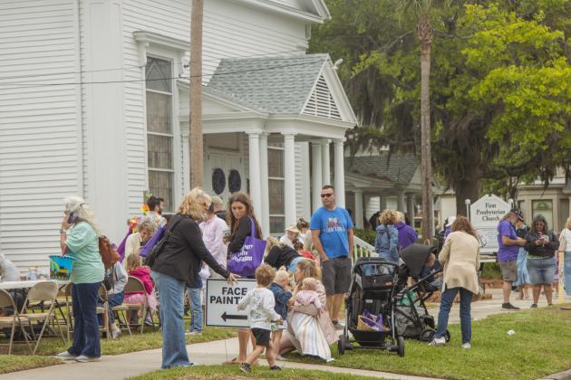 The Memorial United Methodist Church and First Presbyterian Church hosted the annual Community Easter Celebration on Saturday, which featured face painting, free lunch, crafts, photos with the Easter Bunny and Easter egg hunts. Photo by Ashley Chandler/News-Leader
