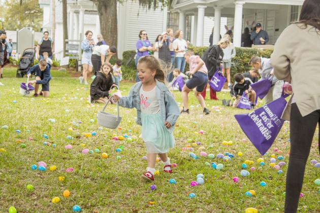 The Memorial United Methodist Church and First Presbyterian Church hosted the annual Community Easter Celebration on Saturday, which featured face painting, free lunch, crafts, photos with the Easter Bunny and Easter egg hunts. Photo by Ashley Chandler/News-Leader