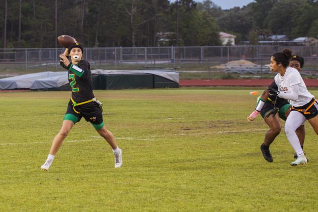 Brooke Reid throws the ball Wednesday. Photo by Nick Blank/News-Leader