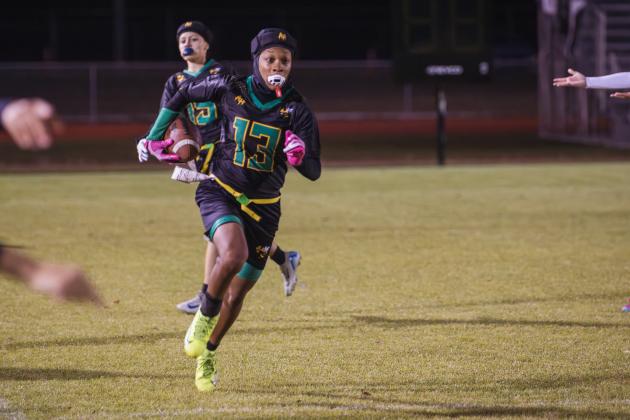 Rheyna Hilton had a huge interception and return Wednesday. Photo by Nick Blank/News-Leader