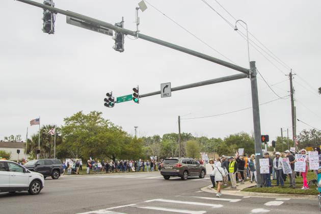 Organizers of a local ‘No Kings’ demonstration said more than 1,000 people came out for Saturday’s protest. Photo Ashley Chandler/News-Leader