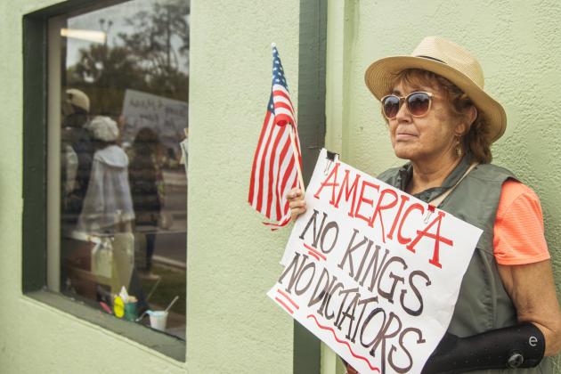 Organizers of a local ‘No Kings’ demonstration said more than 1,000 people came out for Saturday’s protest. Photo Ashley Chandler/News-Leader