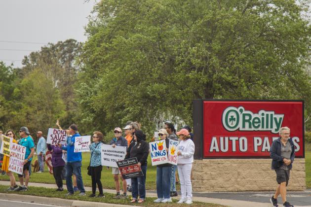 Organizers of a local ‘No Kings’ demonstration said more than 1,000 people came out for Saturday’s protest. Photo Ashley Chandler/News-Leader