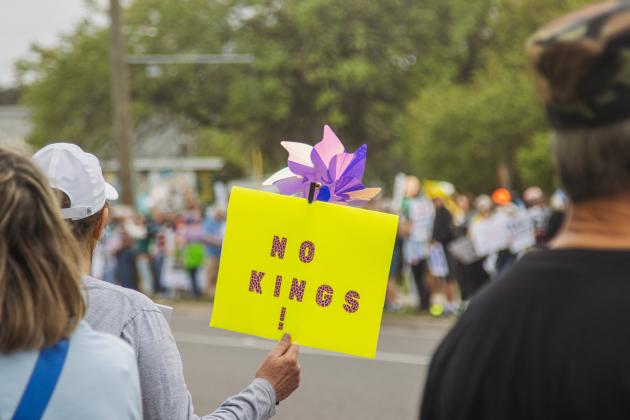 Organizers of a local ‘No Kings’ demonstration said more than 1,000 people came out for Saturday’s protest. Photo Ashley Chandler/News-Leader