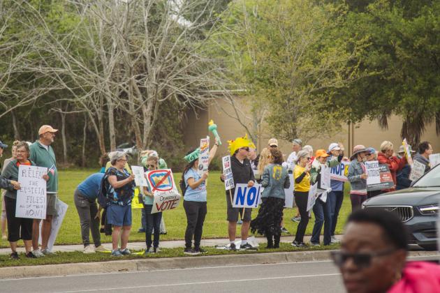 Organizers of a local ‘No Kings’ demonstration said more than 1,000 people came out for Saturday’s protest. Photo Ashley Chandler/News-Leader