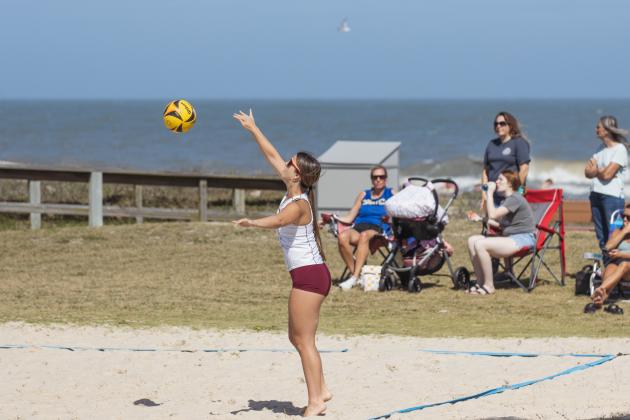 Fernandina Beach, Yulee and West Nassau high school beach volleyball teams competed against each other April 10 at Main Beach. Photo by Ashley Chandler/News-Leader