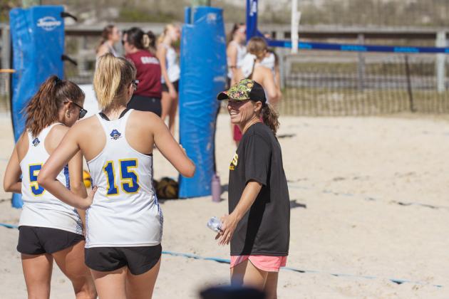 Fernandina Beach, Yulee and West Nassau high school beach volleyball teams competed against each other April 10 at Main Beach. Photo by Ashley Chandler/News-Leader