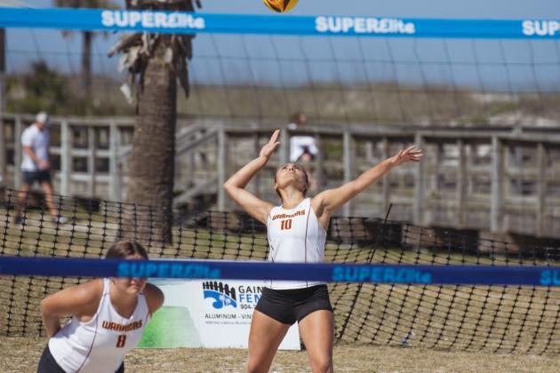 Fernandina Beach, Yulee and West Nassau high school beach volleyball teams competed against each other April 10 at Main Beach. Photo by Ashley Chandler/News-Leader