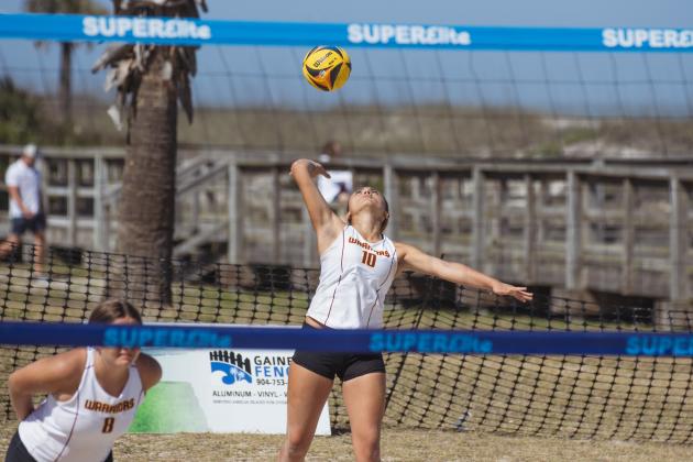 Fernandina Beach, Yulee and West Nassau high school beach volleyball teams competed against each other April 10 at Main Beach. Photo by Ashley Chandler/News-Leader