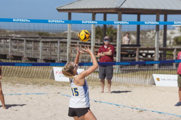 Fernandina Beach, Yulee and West Nassau high school beach volleyball teams competed against each other April 10 at Main Beach. Photo by Ashley Chandler/News-Leader