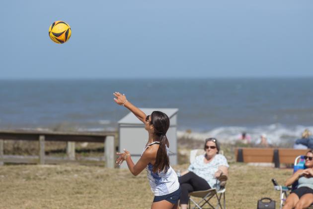 Fernandina Beach, Yulee and West Nassau high school beach volleyball teams competed against each other April 10 at Main Beach. Photo by Ashley Chandler/News-Leader