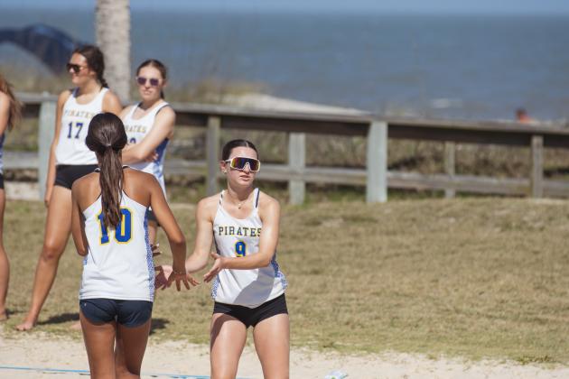 Fernandina Beach, Yulee and West Nassau high school beach volleyball teams competed against each other April 10 at Main Beach. Photo by Ashley Chandler/News-Leader