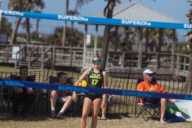 Fernandina Beach, Yulee and West Nassau high school beach volleyball teams competed against each other April 10 at Main Beach. Photo by Ashley Chandler/News-Leader