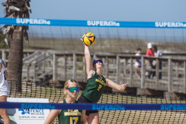 Fernandina Beach, Yulee and West Nassau high school beach volleyball teams competed against each other April 10 at Main Beach. Photo by Ashley Chandler/News-Leader
