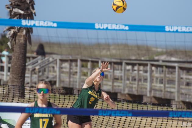 Fernandina Beach, Yulee and West Nassau high school beach volleyball teams competed against each other April 10 at Main Beach. Photo by Ashley Chandler/News-Leader