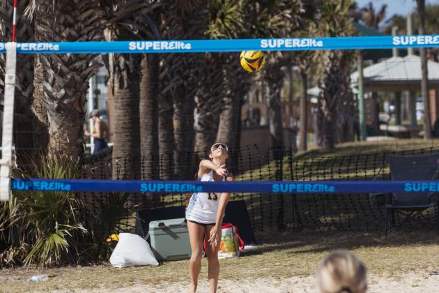 Fernandina Beach, Yulee and West Nassau high school beach volleyball teams competed against each other April 10 at Main Beach. Photo by Ashley Chandler/News-Leader