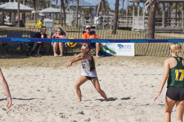 Fernandina Beach, Yulee and West Nassau high school beach volleyball teams competed against each other April 10 at Main Beach. Photo by Ashley Chandler/News-Leader