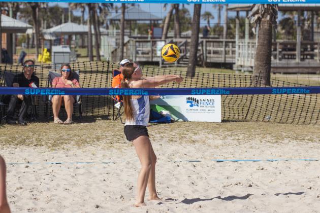 Fernandina Beach, Yulee and West Nassau high school beach volleyball teams competed against each other April 10 at Main Beach. Photo by Ashley Chandler/News-Leader