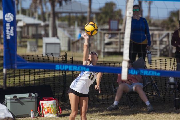 Fernandina Beach, Yulee and West Nassau high school beach volleyball teams competed against each other April 10 at Main Beach. Photo by Ashley Chandler/News-Leader