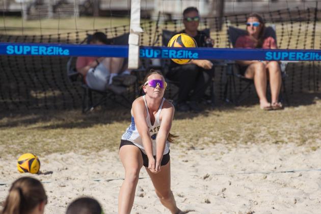 Fernandina Beach, Yulee and West Nassau high school beach volleyball teams competed against each other April 10 at Main Beach. Photo by Ashley Chandler/News-Leader