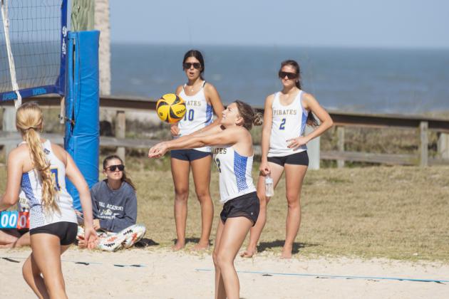 Fernandina Beach, Yulee and West Nassau high school beach volleyball teams competed against each other April 10 at Main Beach. Photo by Ashley Chandler/News-Leader