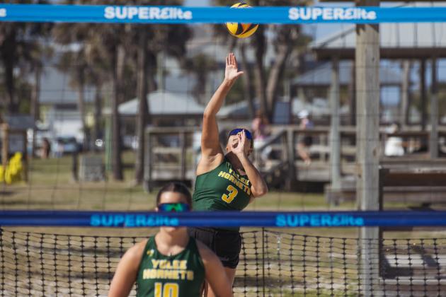 Fernandina Beach, Yulee and West Nassau high school beach volleyball teams competed against each other April 10 at Main Beach. Photo by Ashley Chandler/News-Leader