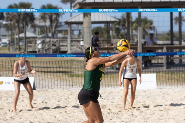 Fernandina Beach, Yulee and West Nassau high school beach volleyball teams competed against each other April 10 at Main Beach. Photo by Ashley Chandler/News-Leader