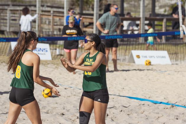 Fernandina Beach, Yulee and West Nassau high school beach volleyball teams competed against each other April 10 at Main Beach. Photo by Ashley Chandler/News-Leader