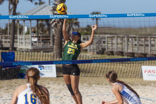 Fernandina Beach, Yulee and West Nassau high school beach volleyball teams competed against each other April 10 at Main Beach. Photo by Ashley Chandler/News-Leader