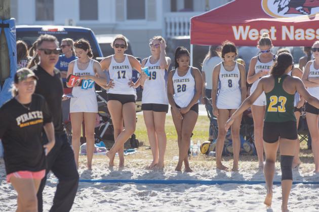 Fernandina Beach, Yulee and West Nassau high school beach volleyball teams competed against each other April 10 at Main Beach. Photo by Ashley Chandler/News-Leader