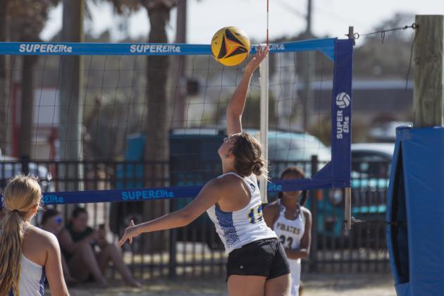 Fernandina Beach, Yulee and West Nassau high school beach volleyball teams competed against each other April 10 at Main Beach. Photo by Ashley Chandler/News-Leader