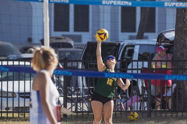 Fernandina Beach, Yulee and West Nassau high school beach volleyball teams competed against each other April 10 at Main Beach. Photo by Ashley Chandler/News-Leader