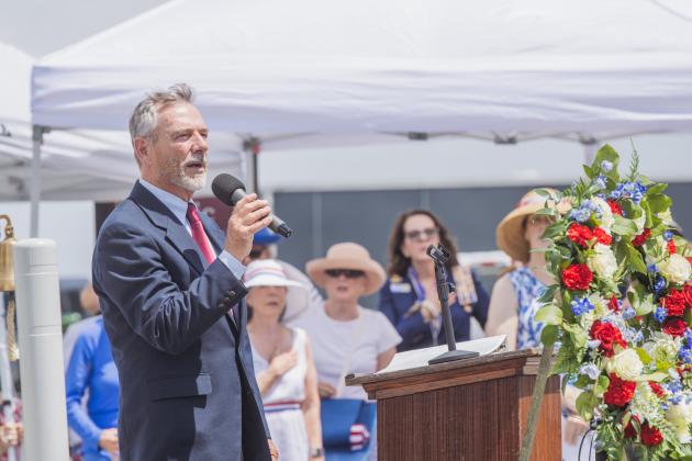 Ed Cook sings the National Anthem. Nick Blank/News-Leader