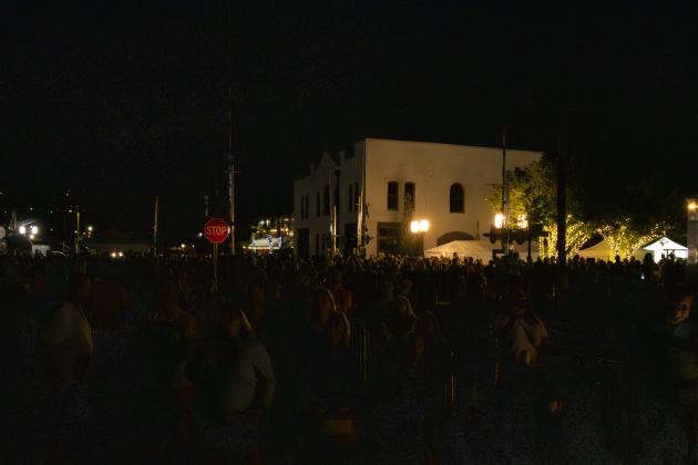 The first-ever Shrimp Fest drone show was held Friday. Photo by Ashley Chandler/News-Leader