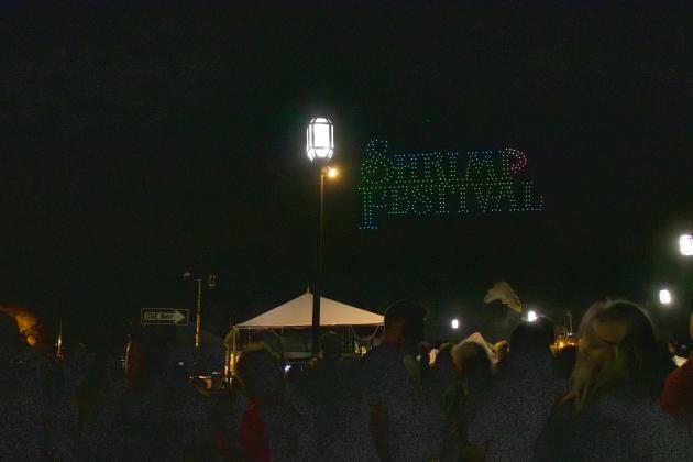 The first-ever Shrimp Fest drone show was held Friday. Photo by Ashley Chandler/News-Leader