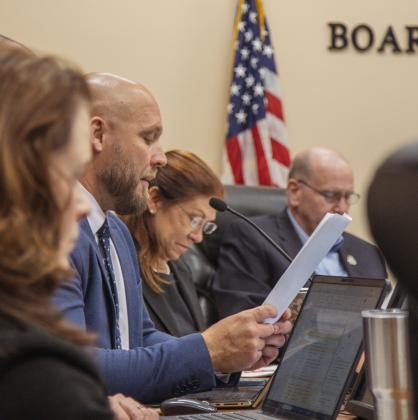 County Manager Taco Pope at a previous Board of County Commissioners meeting. Photo by Ashley Chandler/News-Leader