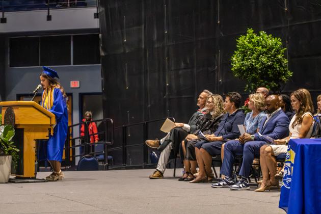 The Fernandina Beach High School Class of 2026 at the UNF Arena in Jacksonville Saturday for graduation. Photo by Nick Blank/News-Leader