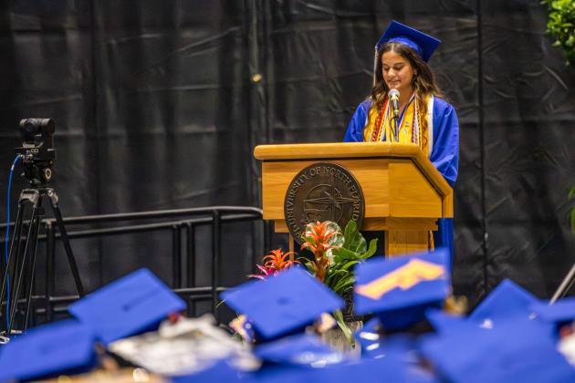 The Fernandina Beach High School Class of 2026 at the UNF Arena in Jacksonville Saturday for graduation. Photo by Nick Blank/News-Leader