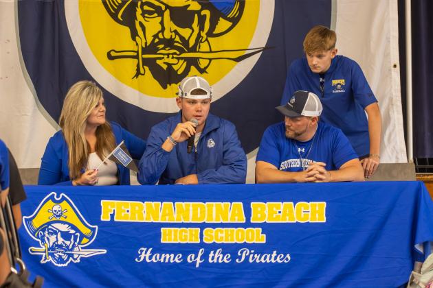 Lucas Hutchinson signed his letter of intent to play baseball at Southern Wesleyan University. Photo by Ashley Chandler/News-Leader