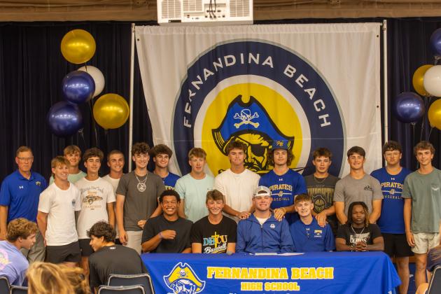 Lucas Hutchinson signed his letter of intent to play baseball at Southern Wesleyan University. Photo by Ashley Chandler/News-Leader