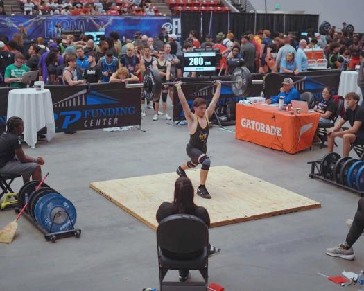 Adam Ballantine placed 10th in olympic and traditional weightlifting last week at the State Championships. Photos by Hitsquad Media