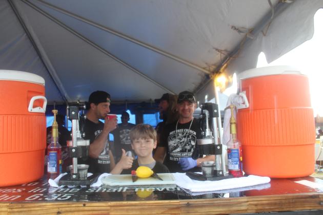 Shrimp Fest gets rained on Saturday. Photo by Amy Mulligan/News-Leader