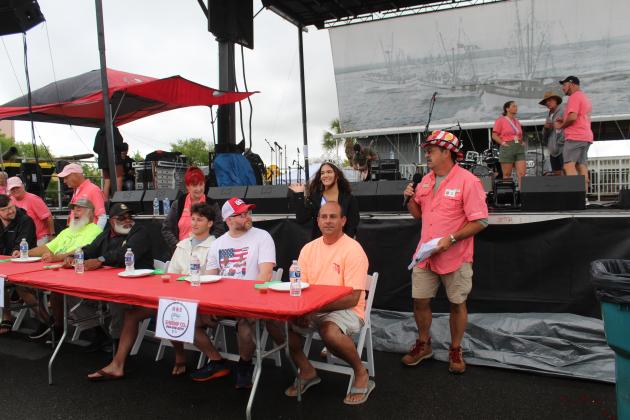 The shrimp eating contest was held Saturday at the 61st Annual Shrimp Festival. Photo by Amy Mulligan/News-Leader