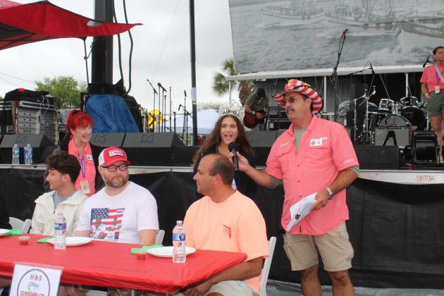 The shrimp eating contest was held Saturday at the 61st Annual Shrimp Festival. Photo by Amy Mulligan/News-Leader