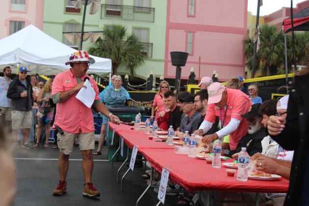 The shrimp eating contest was held Saturday at the 61st Annual Shrimp Festival. Photo by Amy Mulligan/News-Leader