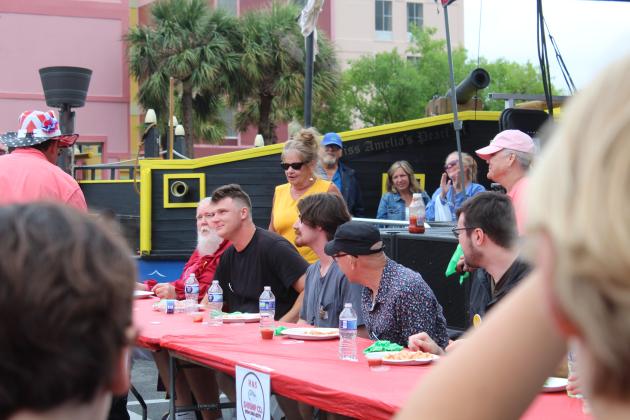 The shrimp eating contest was held Saturday at the 61st Annual Shrimp Festival. Photo by Amy Mulligan/News-Leader