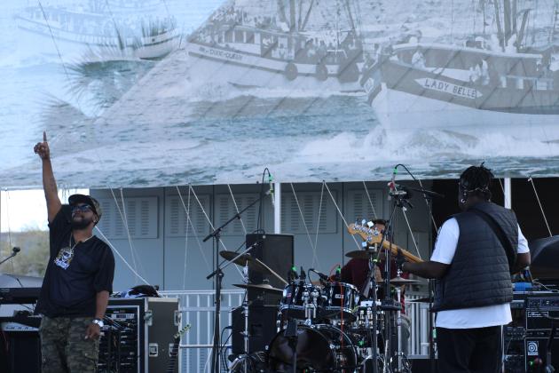 Trae Pierce &amp; the T-Stones performed Sunday at the 61st annual Eight Flags Shrimp Festival. Photo by Nick Blank/News-Leader