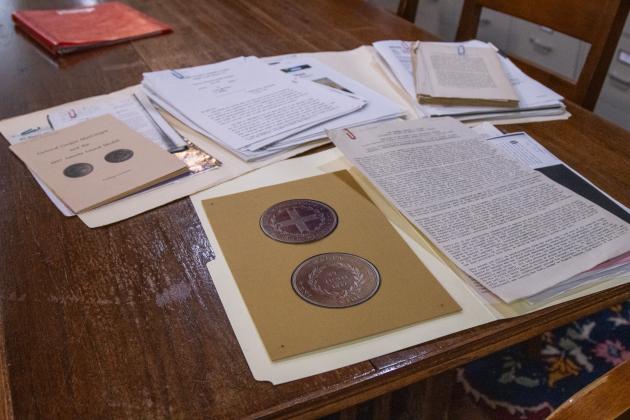 The Amelia Island Museum of History's archives on Gregory MacGregor. Photo by Ashley Chandler/News-Leader