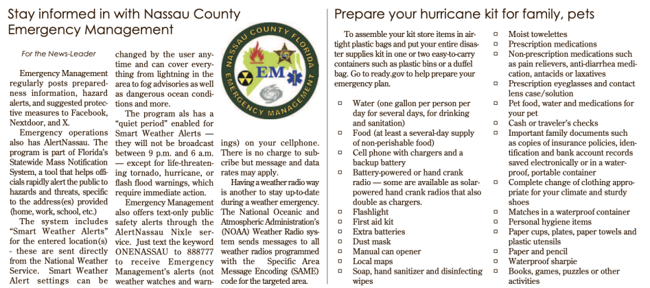 Stay informed with Nassau County Emergency Management