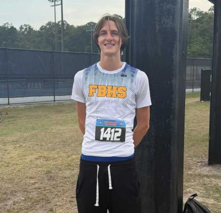 Fernandina Beach High School’s Samuel Colwell finished 11th at the State Championships last week. Submitted
